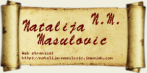 Natalija Mašulović vizit kartica